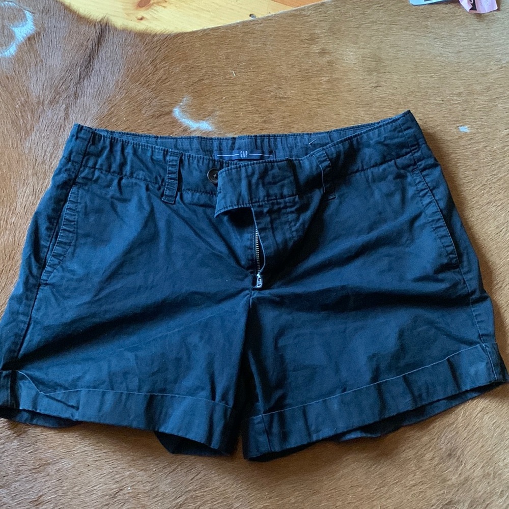 Black jean shorts